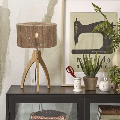 Iguazu 3 foot table lamp - natural 2