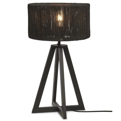 Iguazu 4 foot table lamp - black