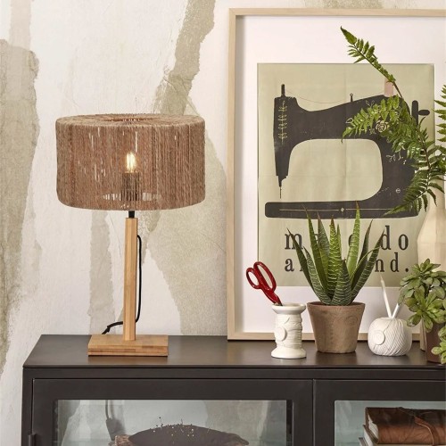Iguazu table lamp with straight base - natural