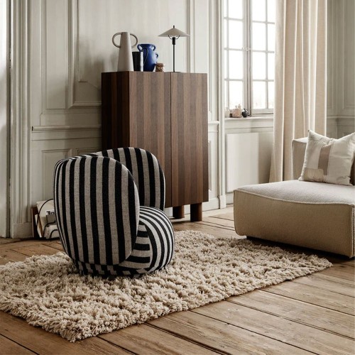 Sessel Rico Louisiane - Sand und Schwarz