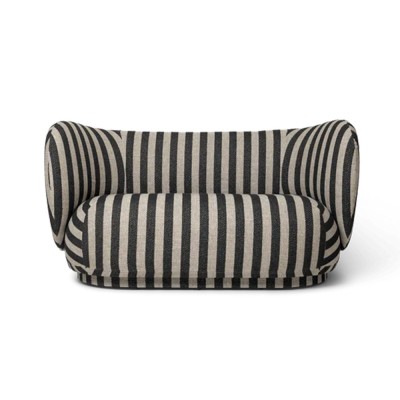 Sofa Rico 2 Louisiane - Sand und Schwarz