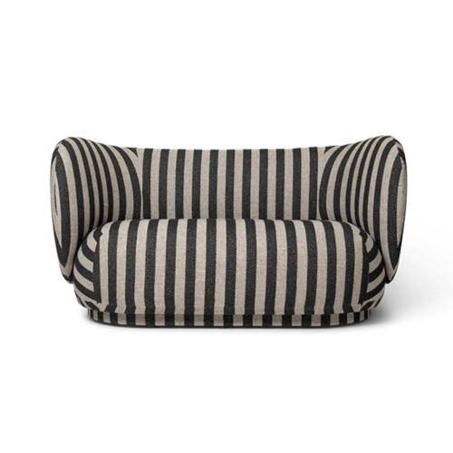 Sofa Rico 2 Louisiane - Sand und Schwarz