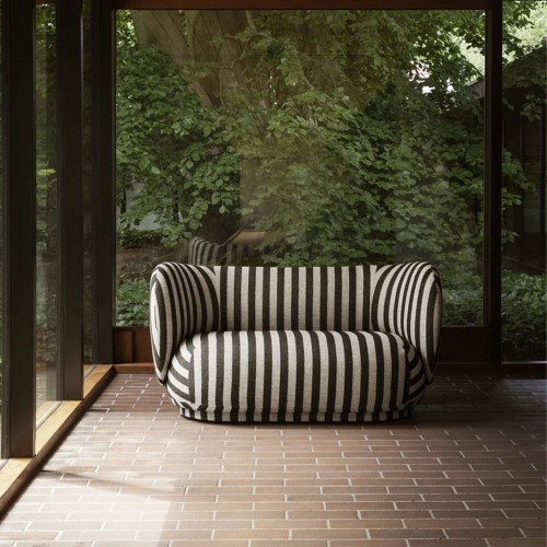 Sofa Rico 2 Louisiane - sand and black