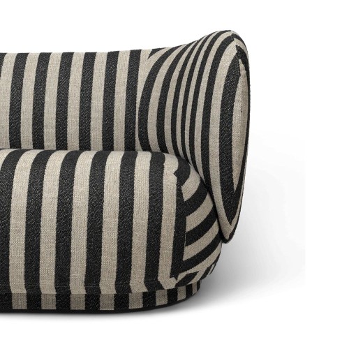 Sofa Rico 2 Louisiane - sand and black