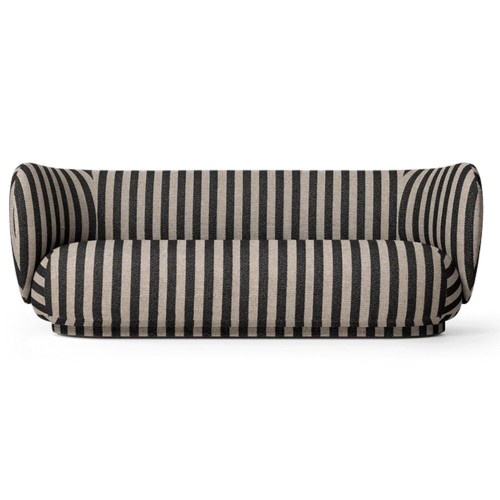 Rico 3 Louisiane Sofa - zand en zwart