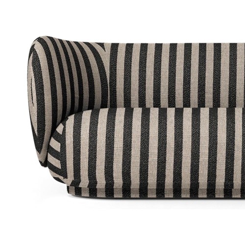 Rico 3 Louisiane Sofa - zand en zwart
