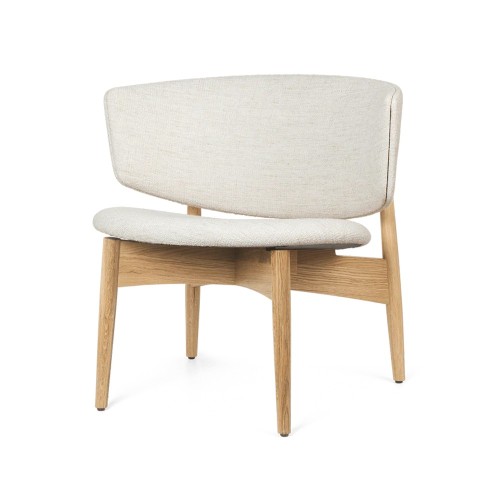 Herman Loungestoel - Eiken/Kleurloos Wit