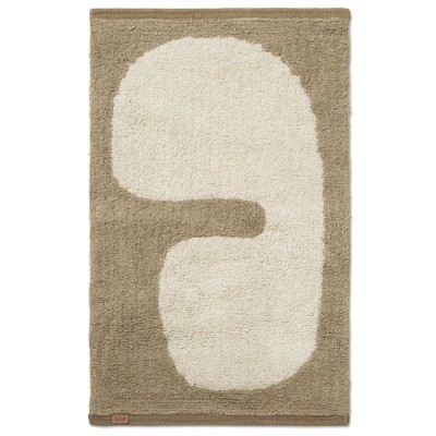 Waschbarer Teppich Lay - Dunkles Taupe/Gebrochenes Weiß Ferm Living