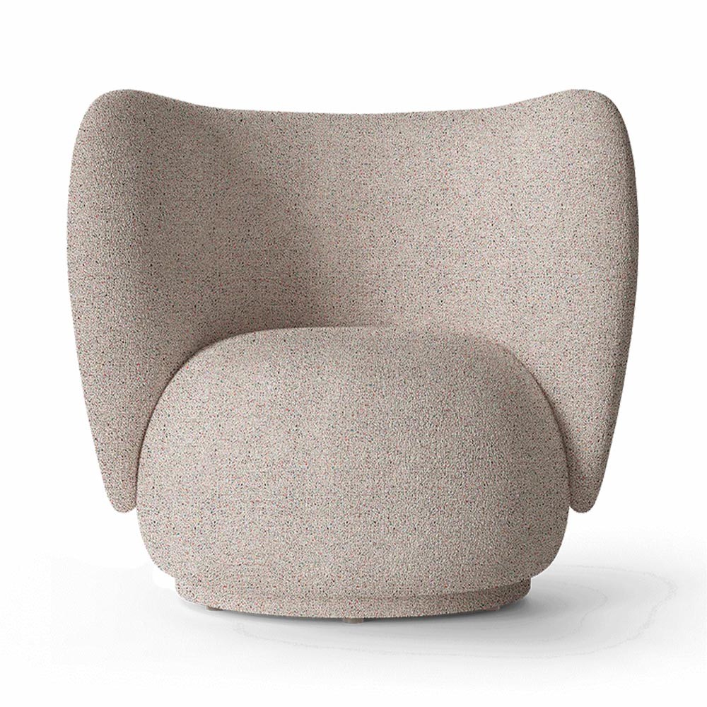 Rico fauteuil - Confetti Bouclé gris clair