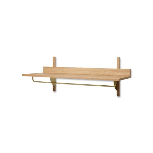 Sector shelf - Oak/Brass