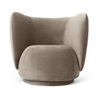Fauteuil Rico - Velours Riche Beige Ferm Living