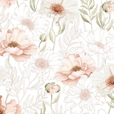 Carta da parati con papaveri - ISLANDIC POPPIES Lilipinso