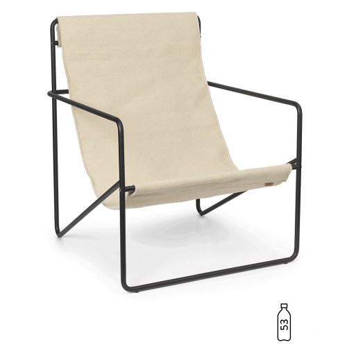 Chaise lounge Desert - Nuage/noir