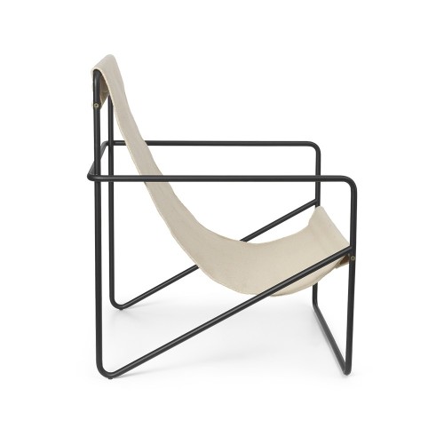 Chaise lounge Desert - Nuage/noir