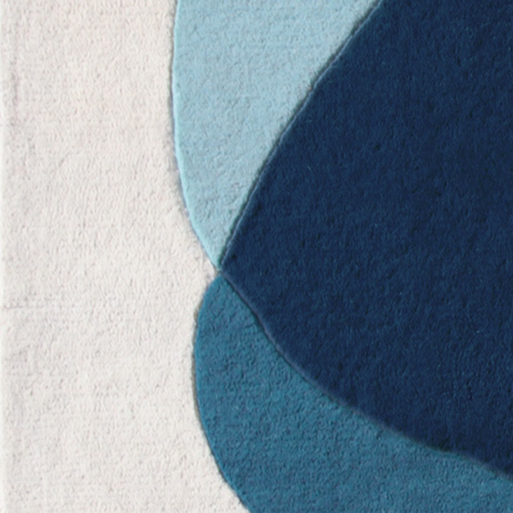 Serge rug blue/grey Hartô