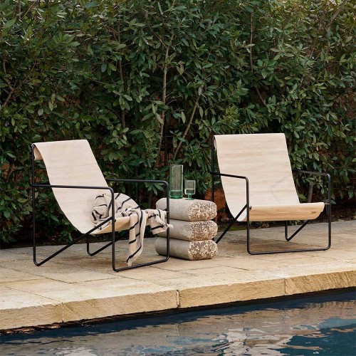 Desert Lounge Chair - Nuage/Schwarz