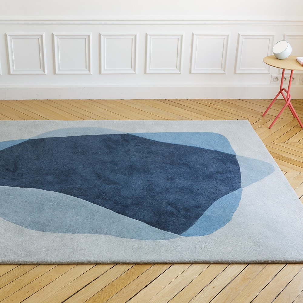 Serge rug blue/grey Hartô