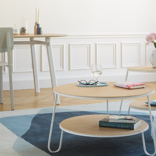 Serge vloerkleed blauw / grijs Hartô