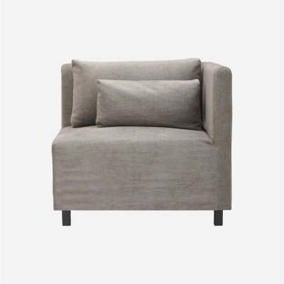 Sofa section d'angle Hazel Night - Gris/Marron