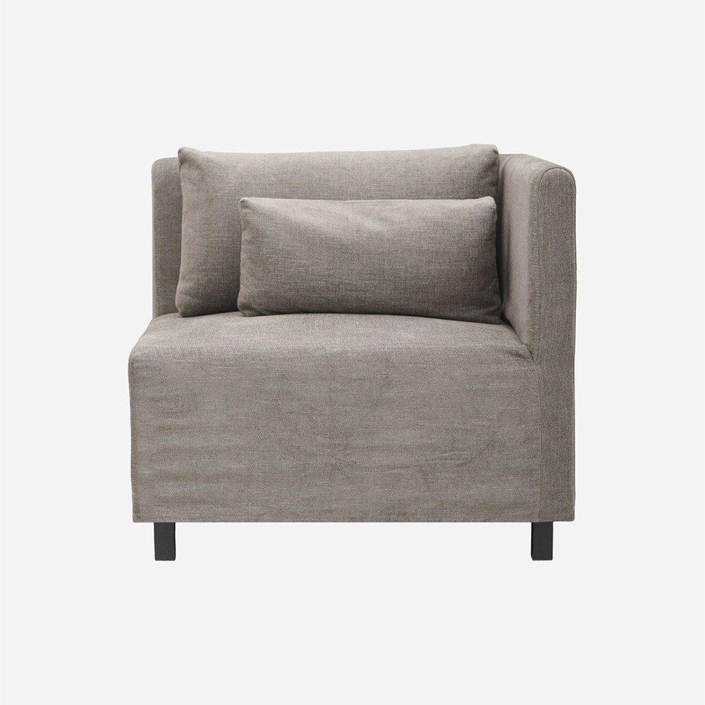 Sofa section d'angle Hazel Night - Gris/Marron
