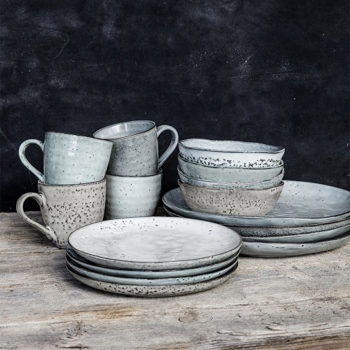 Teller Rustic - Grau/Blau