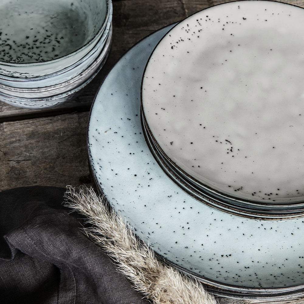 Assiette Rustic - Gris/Bleu