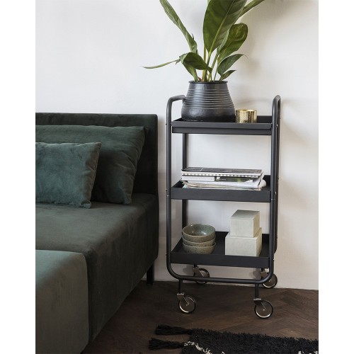 Roll wheeled sideboard - Black