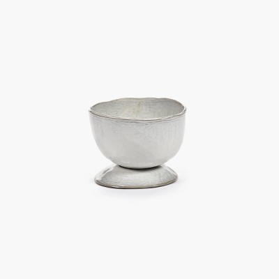 Ciotola alta su piede S La Mère - bianco sporco