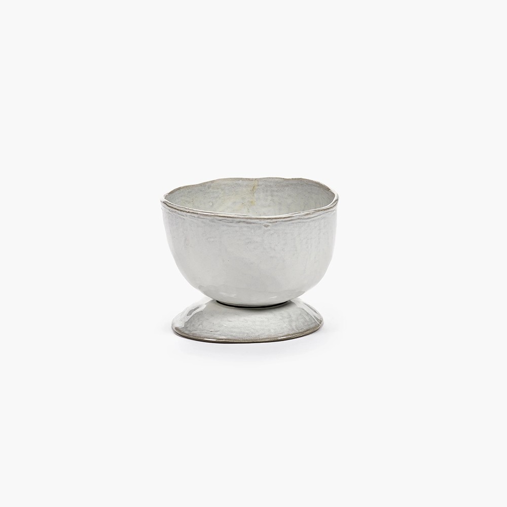 Ciotola alta su piede S La Mère - bianco sporco