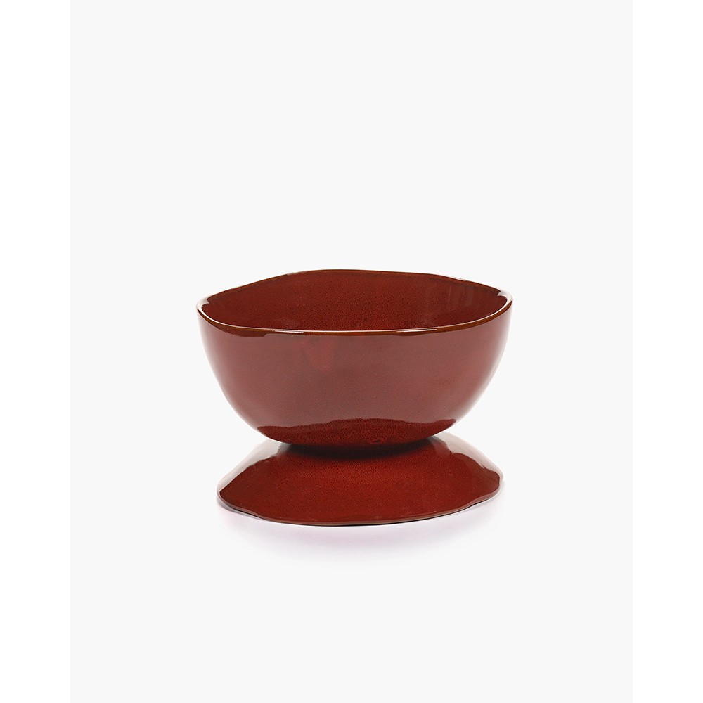 Cuenco alto con pie L La Mère - Rojo veneciano
