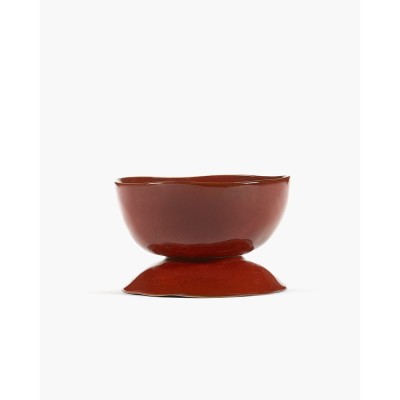 Hoge schaal op voet L La Mère - Venetiaans rood 2