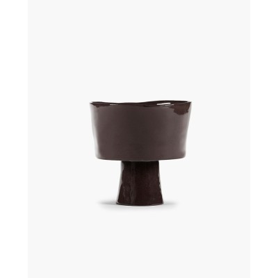 Bol haut sur pied La Mère - marron foncé 2