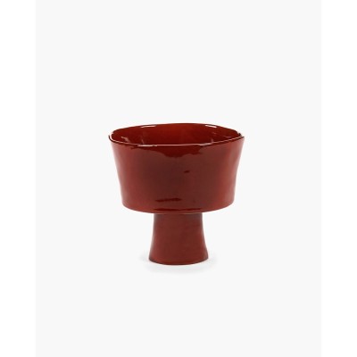 Tall bowl on foot La Mère - Venetian red