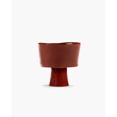 Tall bowl on foot La Mère - Venetian red 2