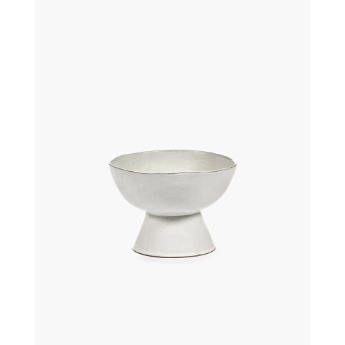 Tall bowl on foot La Mère - Off-white