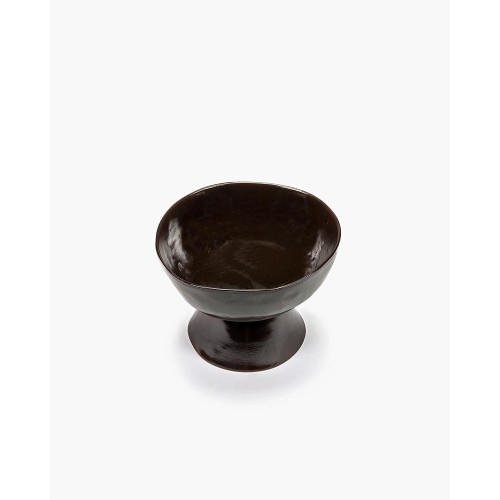 Tall bowl on foot La Mère - Dark brown