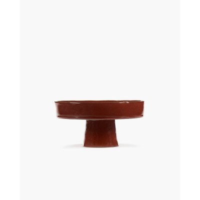 Soup plate on foot L La Mère - Venetian red 2