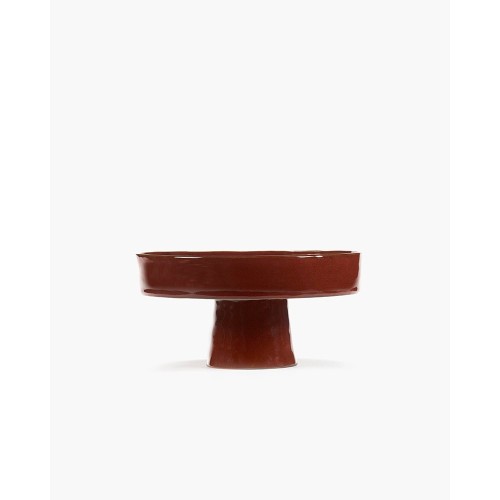 Soup plate on foot L La Mère - Venetian red