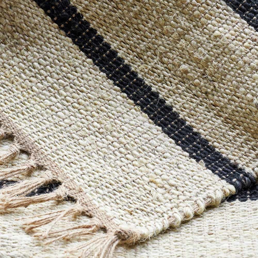 Tapis Sima - Noir/Naturel S