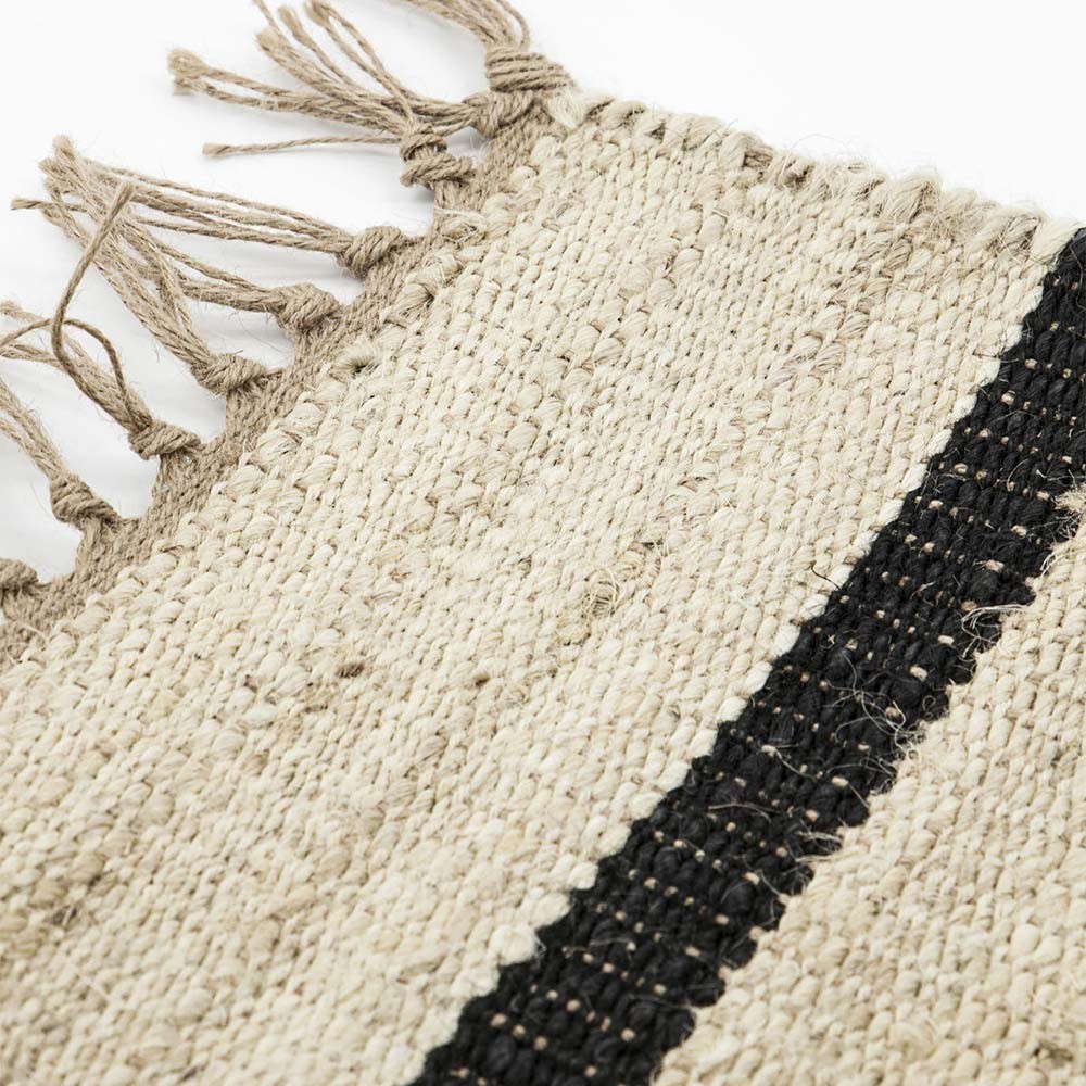 Tapis Sima - Noir/Naturel L