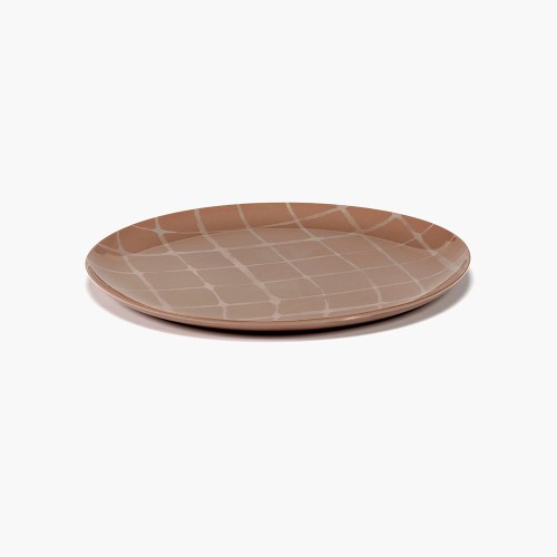 Plato Sienna Zuma L - crema anaranjado