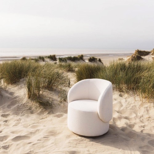 Sillón Auguste acabado natural - rizo crema