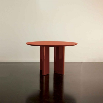 Mesa de comedor redonda Joe - lacada burdeos Gabrielle Paris