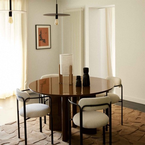 Mesa de comedor redonda Joe - lacada caramelo