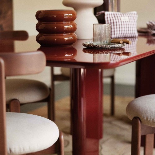 Joe rectangular dining table - Bordeaux lacquered ash