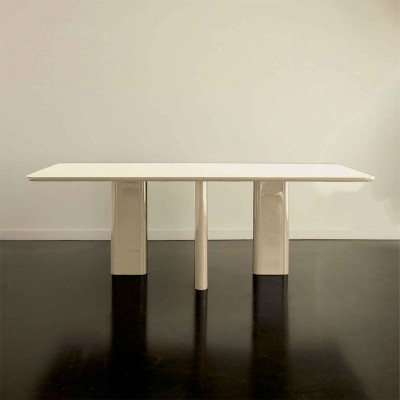 Mesa de comedor rectangular Joe - Fresno lacado crema Gabrielle Paris