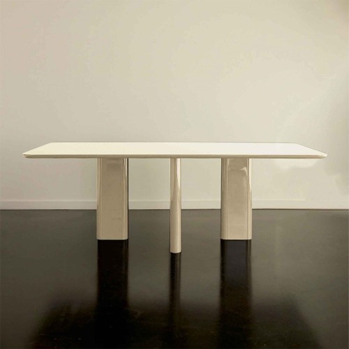 Joe rectangular dining table - Cream lacquered ash