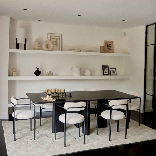 Joe rectangular dining table - Black lazured ash