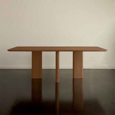 Joe rectangular dining table - Ash with walnut finish Gabrielle Paris