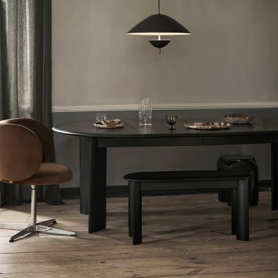 Bevel bench - Black oiled beech 2